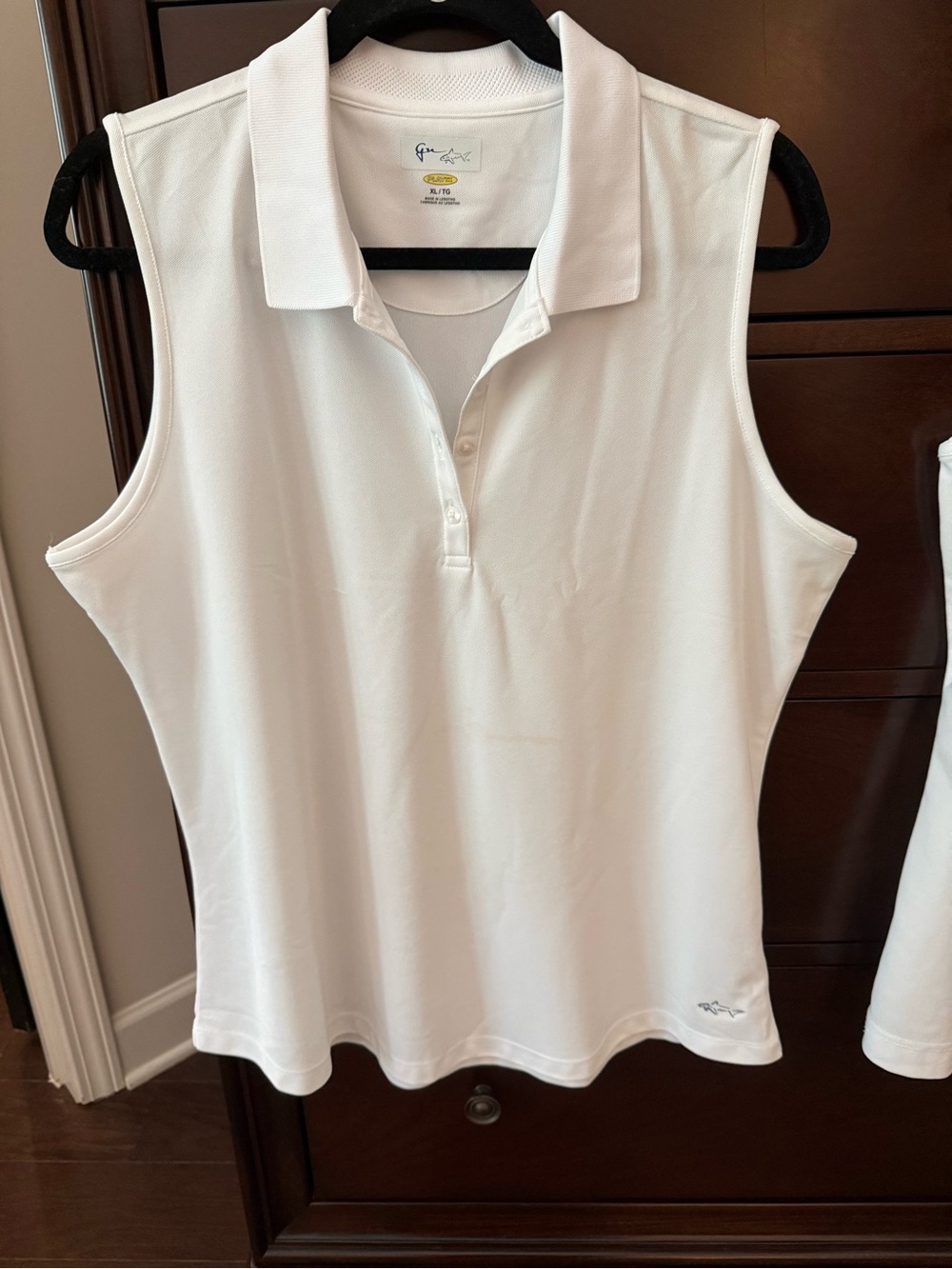Pure White Sleeveless Golf Top by Greg Norman Collection